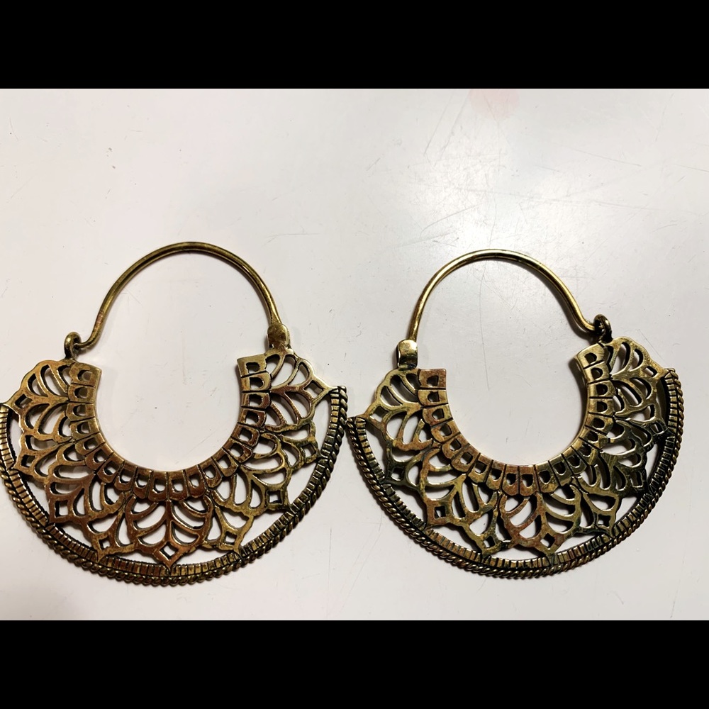 Brass earrings